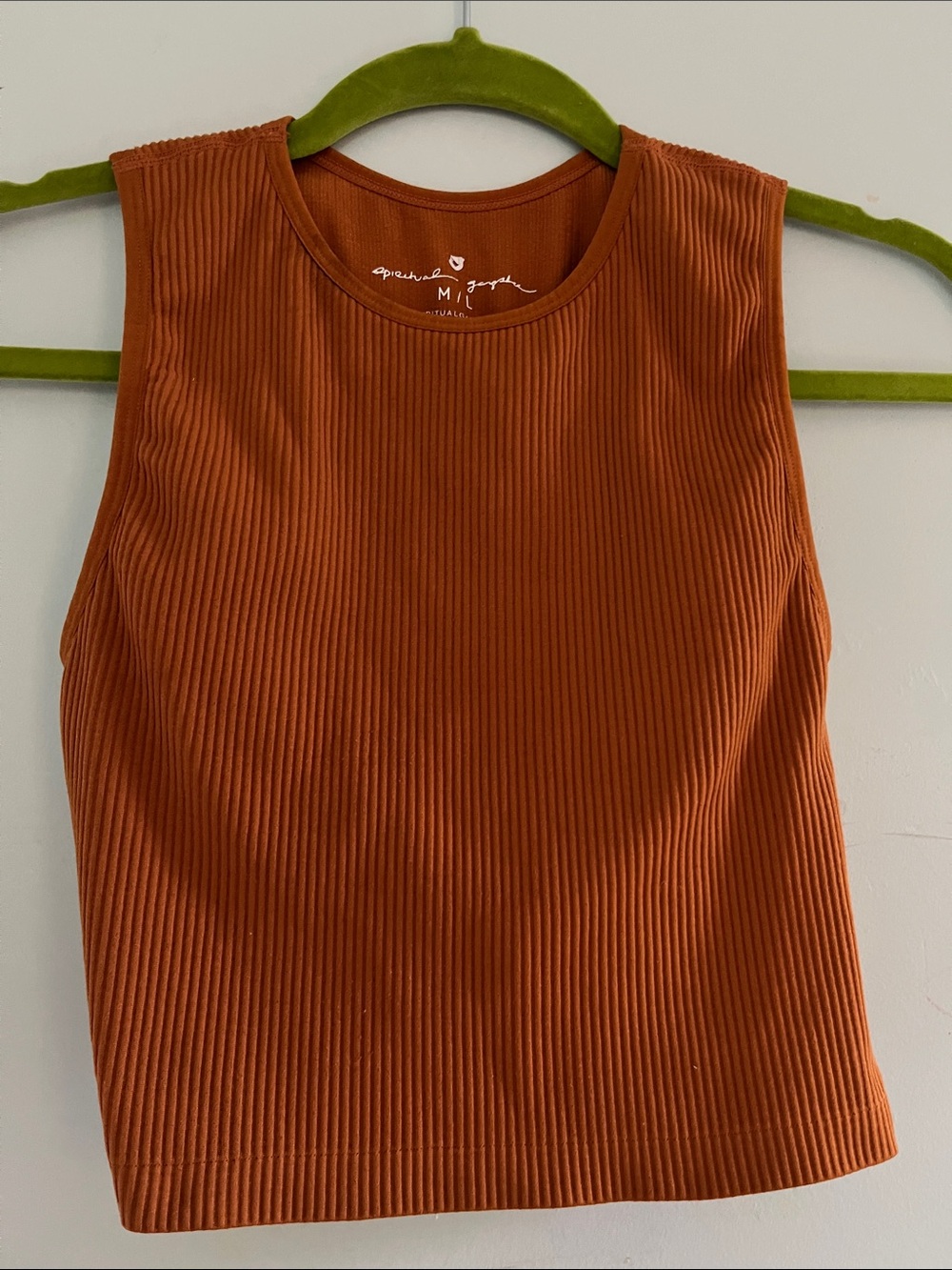 Spiritual Gangster Ribbed Tank — Rust - Picture 1 of 4